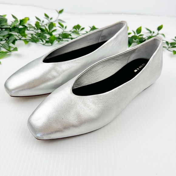 Birdies THE CRANE Silver Leather flats 8 - Picture 3 of 11